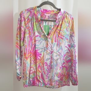 NWT Lilly Pulitzer Scuba to Cuba Elsa top XS